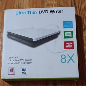 External Ultra Thin DVD Writer - White